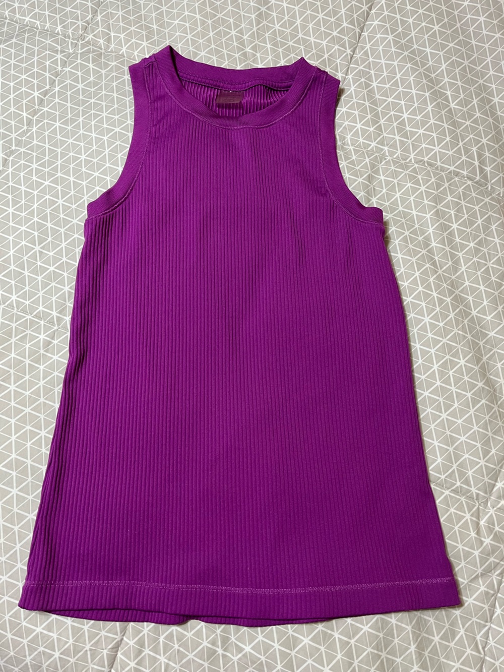 CALIA by Carrie Underwood Purple Ribbed Tank Top